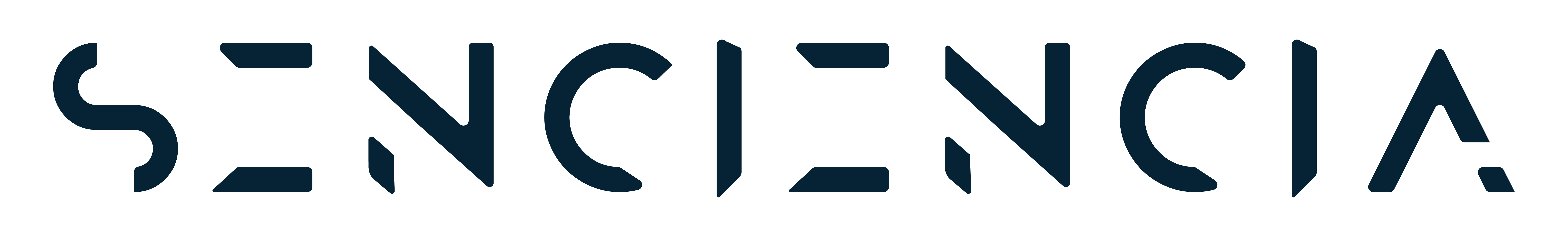 Senciencia blue text logo
